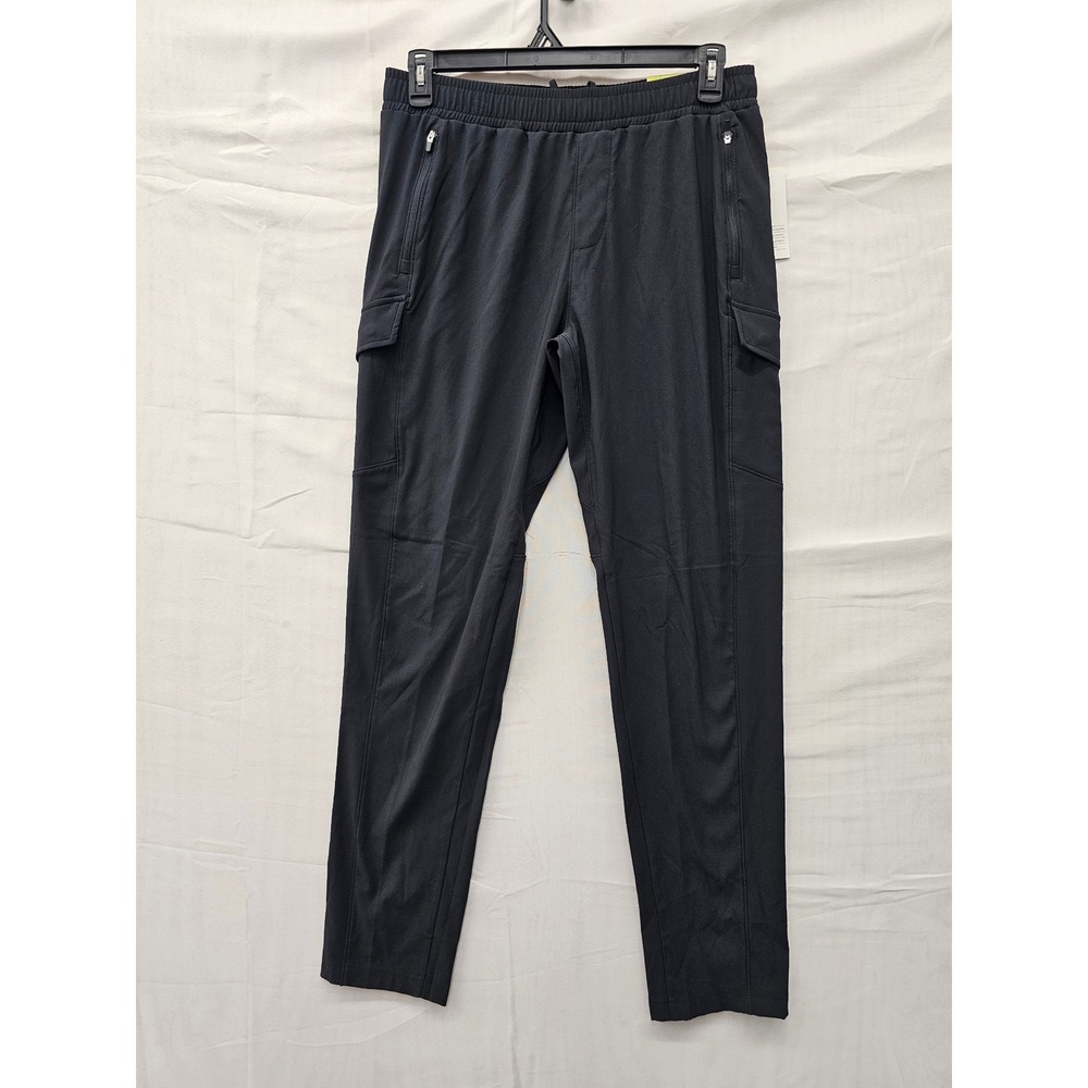 All in Motion Mens Woven Cargo Pants Black Polyester Blend Athletic Size Medium